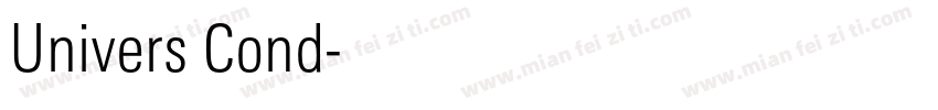 Univers Cond字体转换